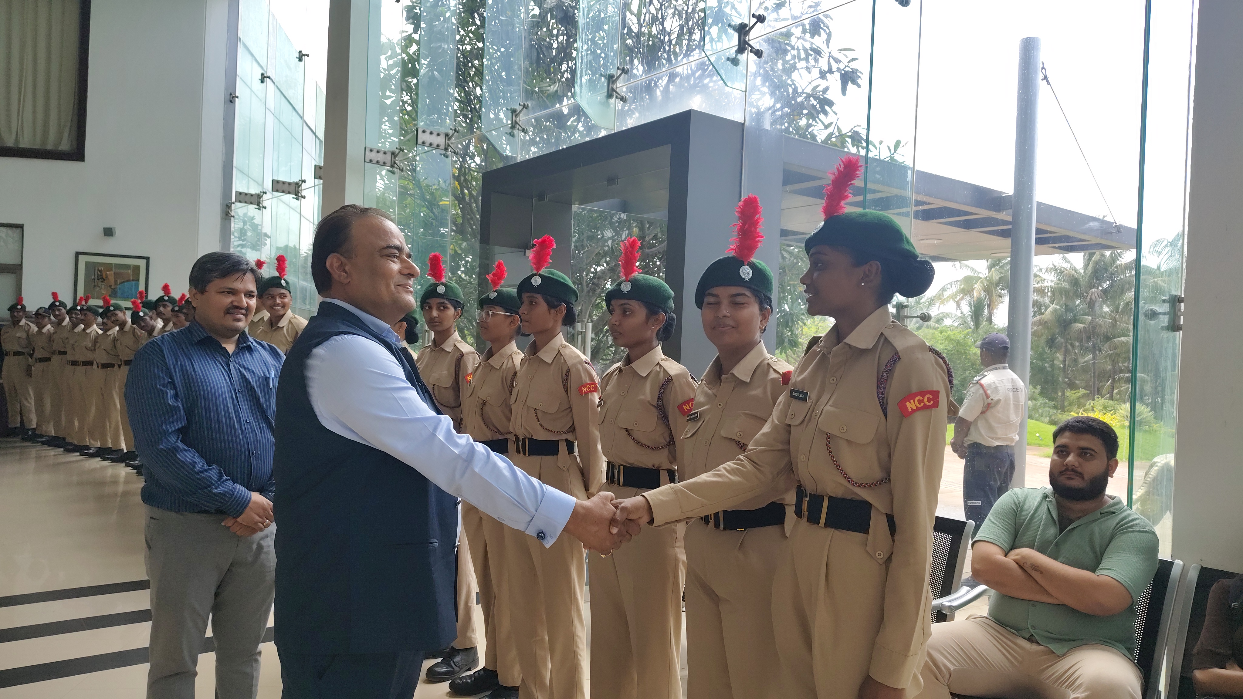 Cadets with Hon. Chairman Sir